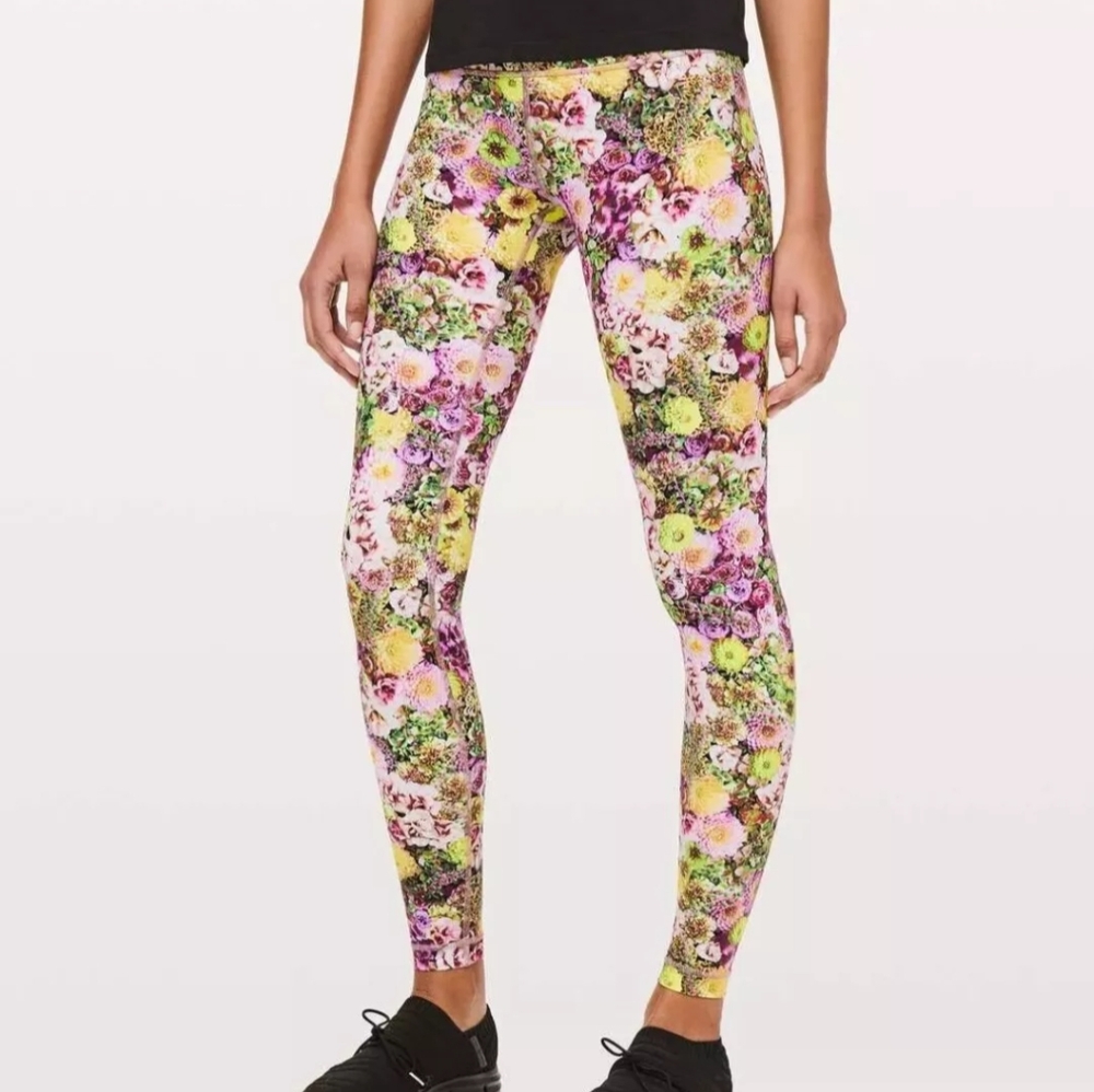 Lululemon Wunder Under High-Rise leggings Nulux 28" Inflorescent Multi Size 6